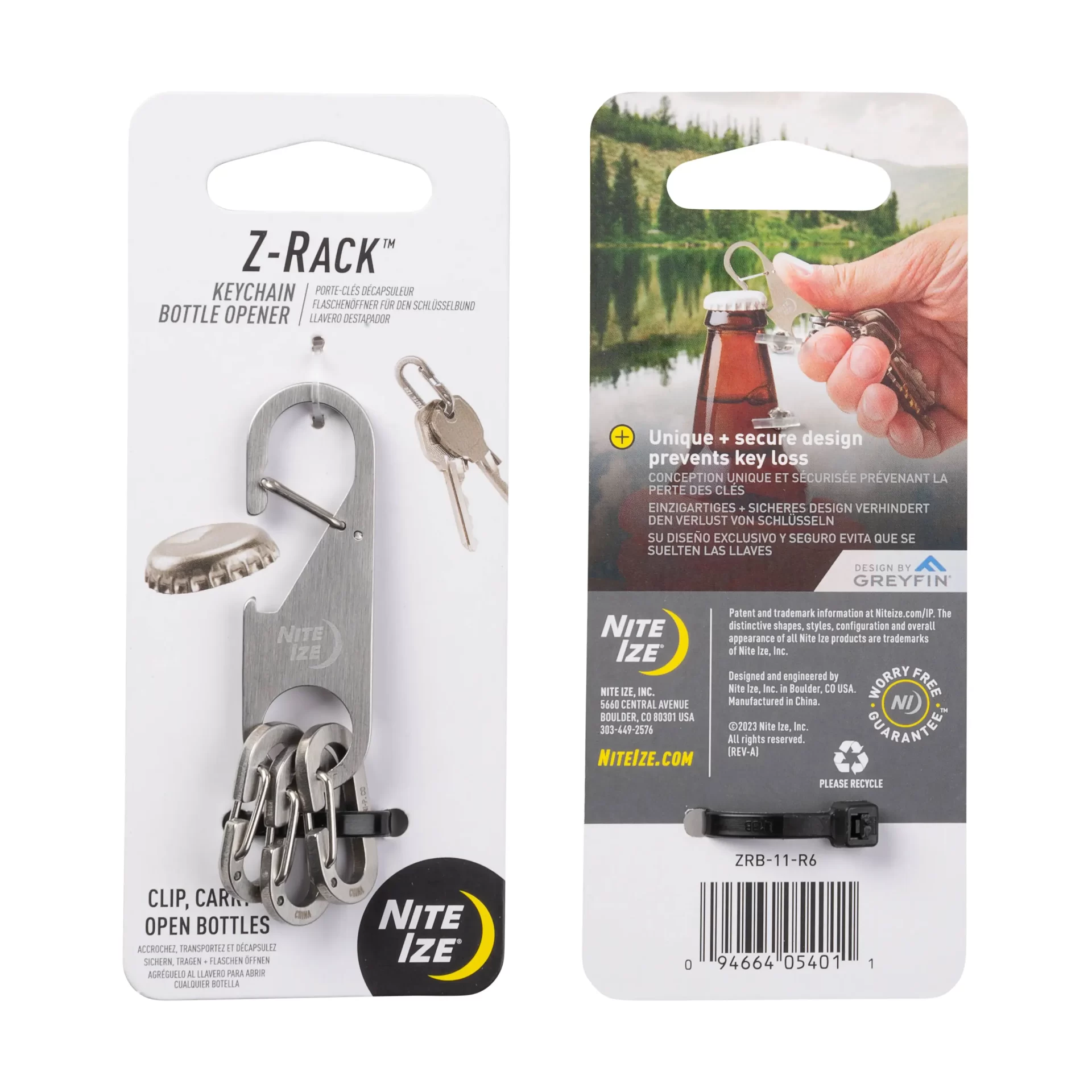 Niteize Z-RACK KEYCHAIN BOTTLE OPENER Stainless ZRB-11-R6 - immagine 4